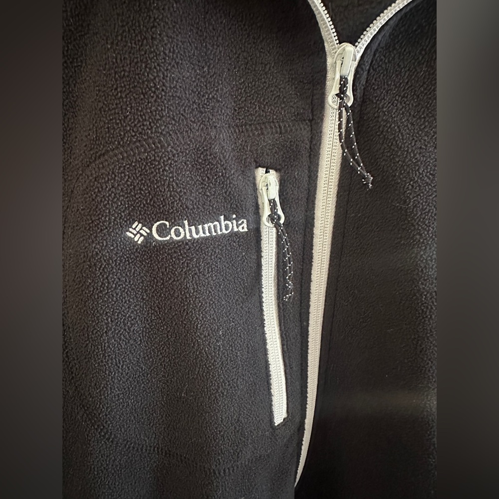 Columbia Cal Poly Mustangs Black Fleece Jacket Full Zip M - Picture 2 of 7